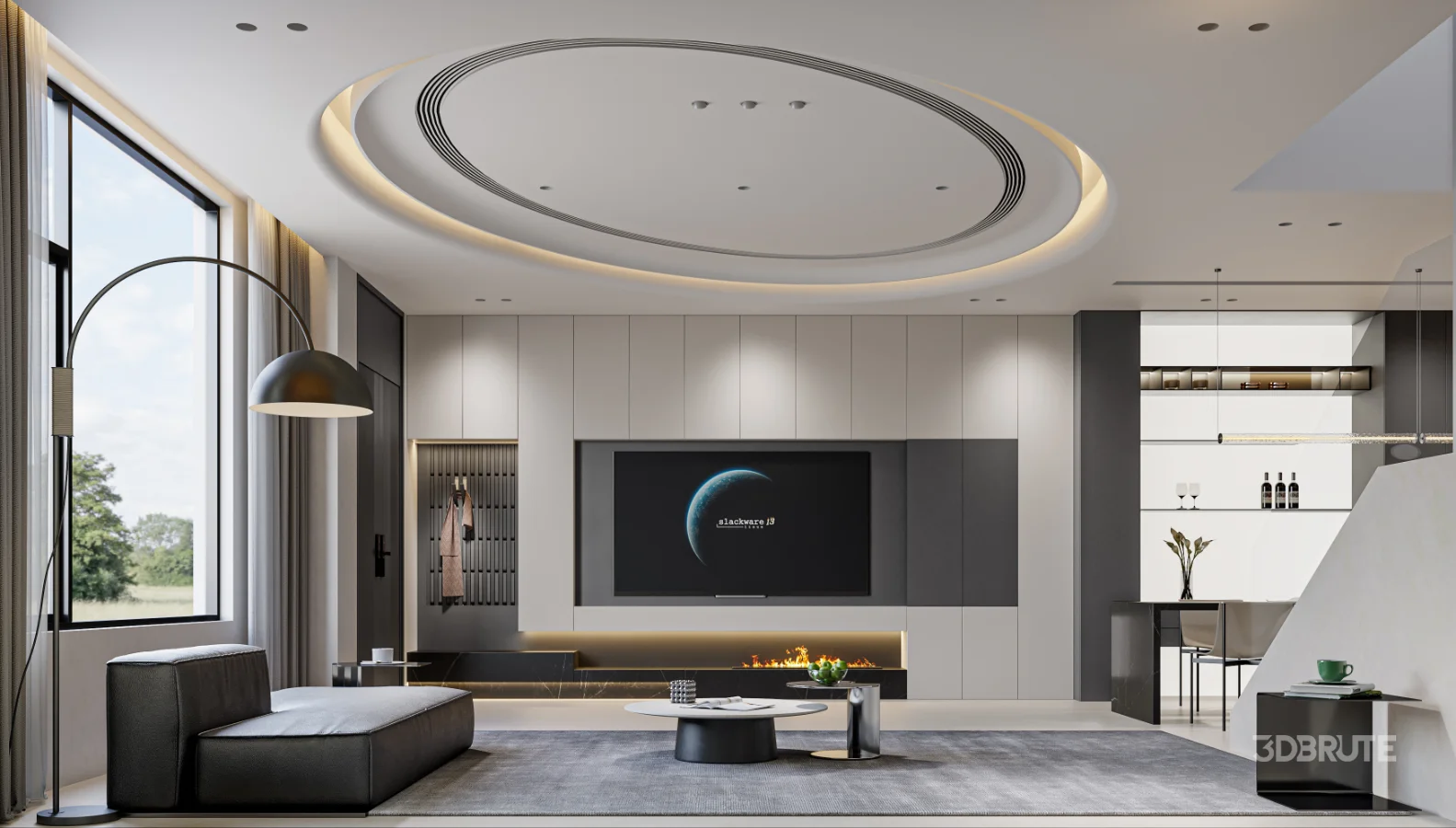 Modern living and dining room Image 6