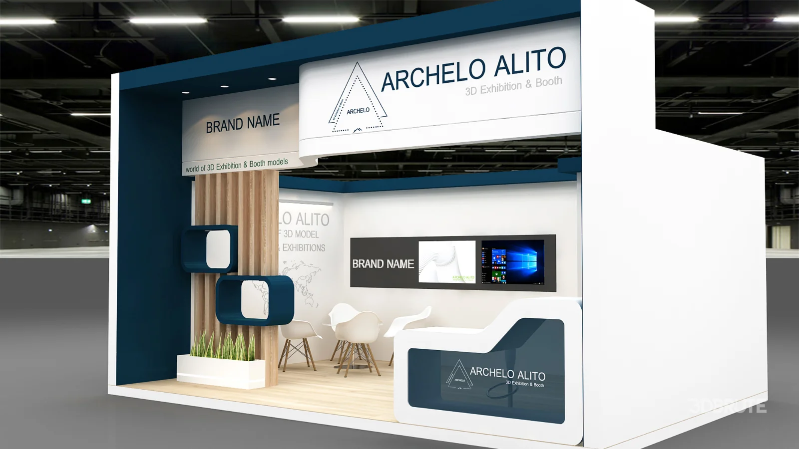Exhibition Booth 3D Model Image 4