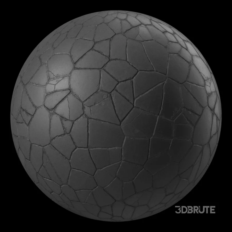 D282 BrushRock Pavement – Pbr 4k Seamless Image 1