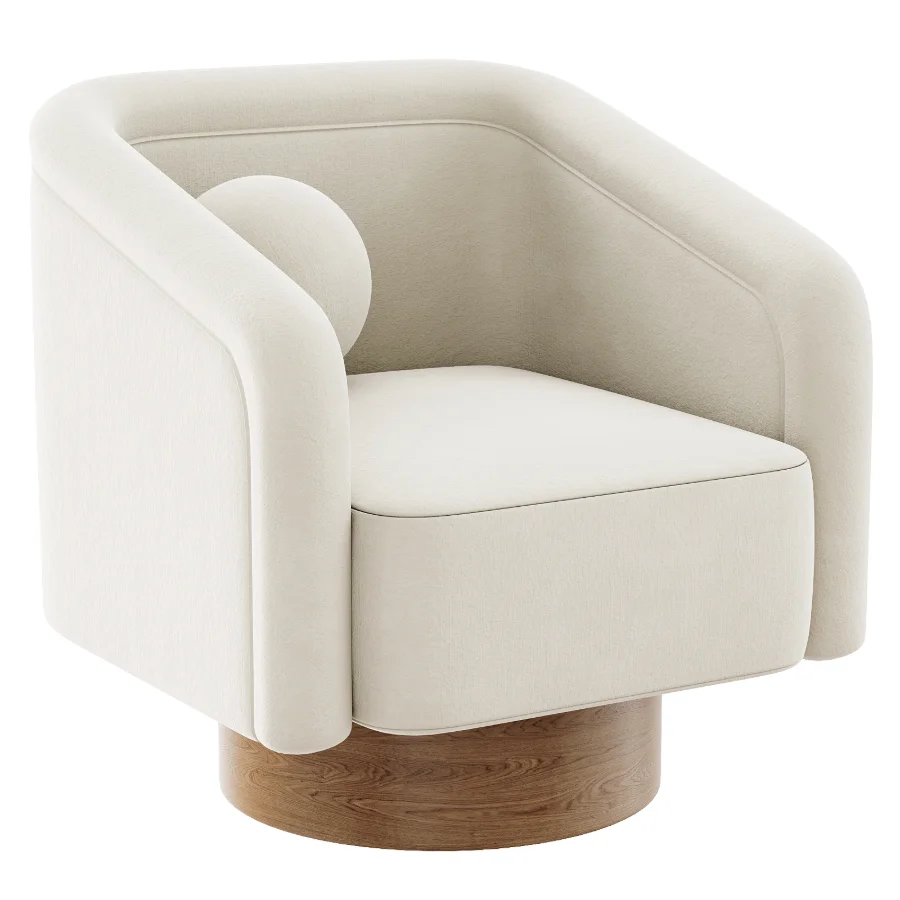 Contemporary Barrel Armchair Image 1