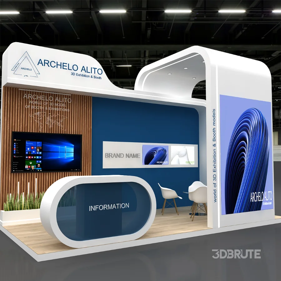Exhibition Booth 3D Model Image 1