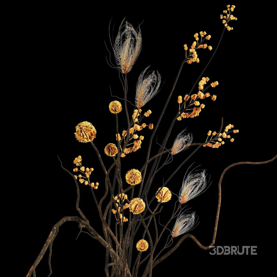 Yellow flowers in vase Image 4