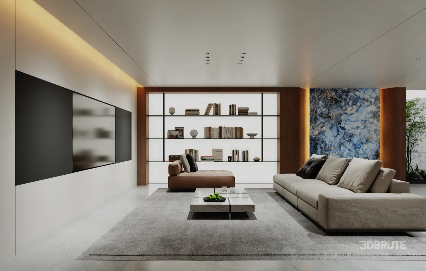 Modern villa basement interior Image 1