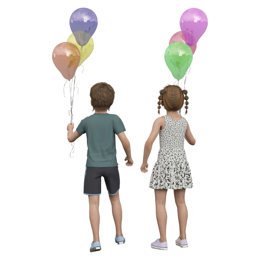 kids with balloon Image 3