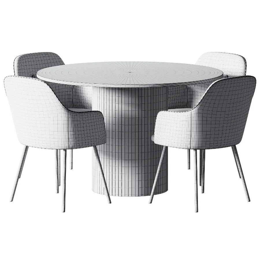 Lipstick green dining chair and Kitchen table Hill 1 Wood Image 4