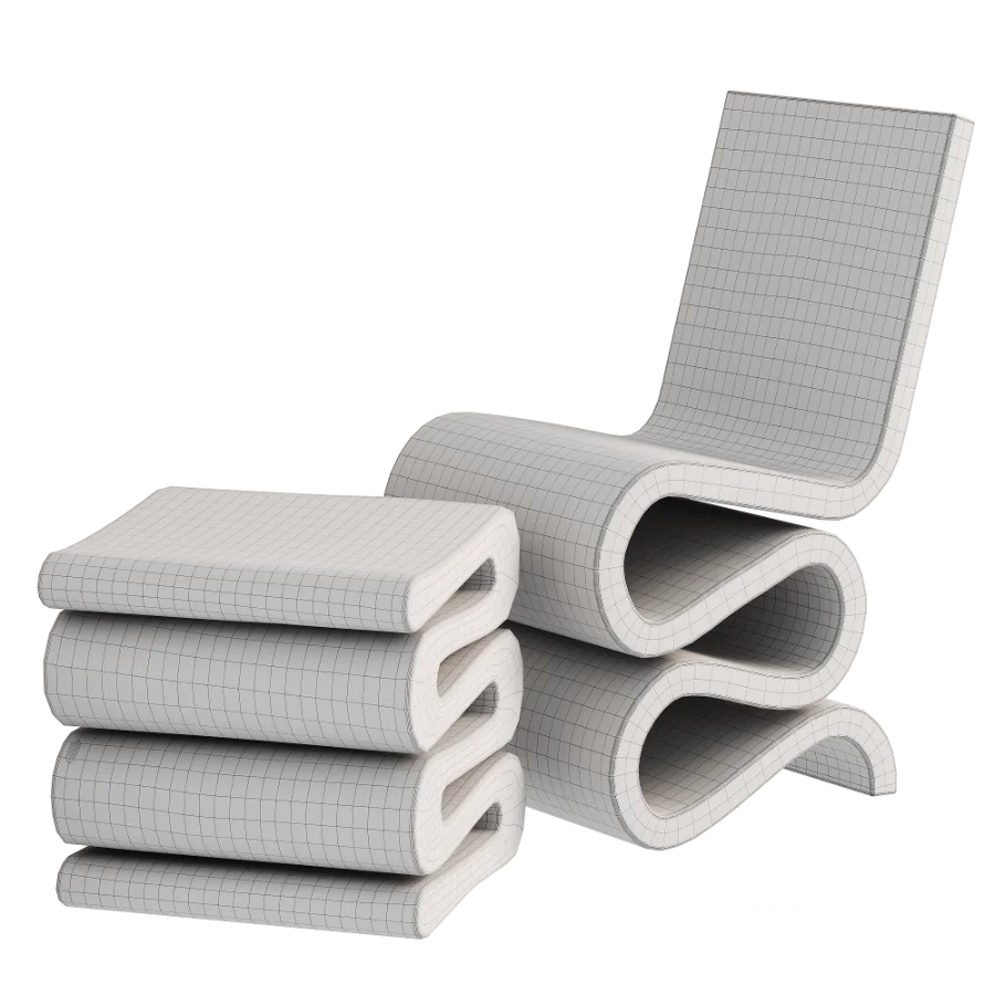 Wiggle Side Chair and Stool Image 4