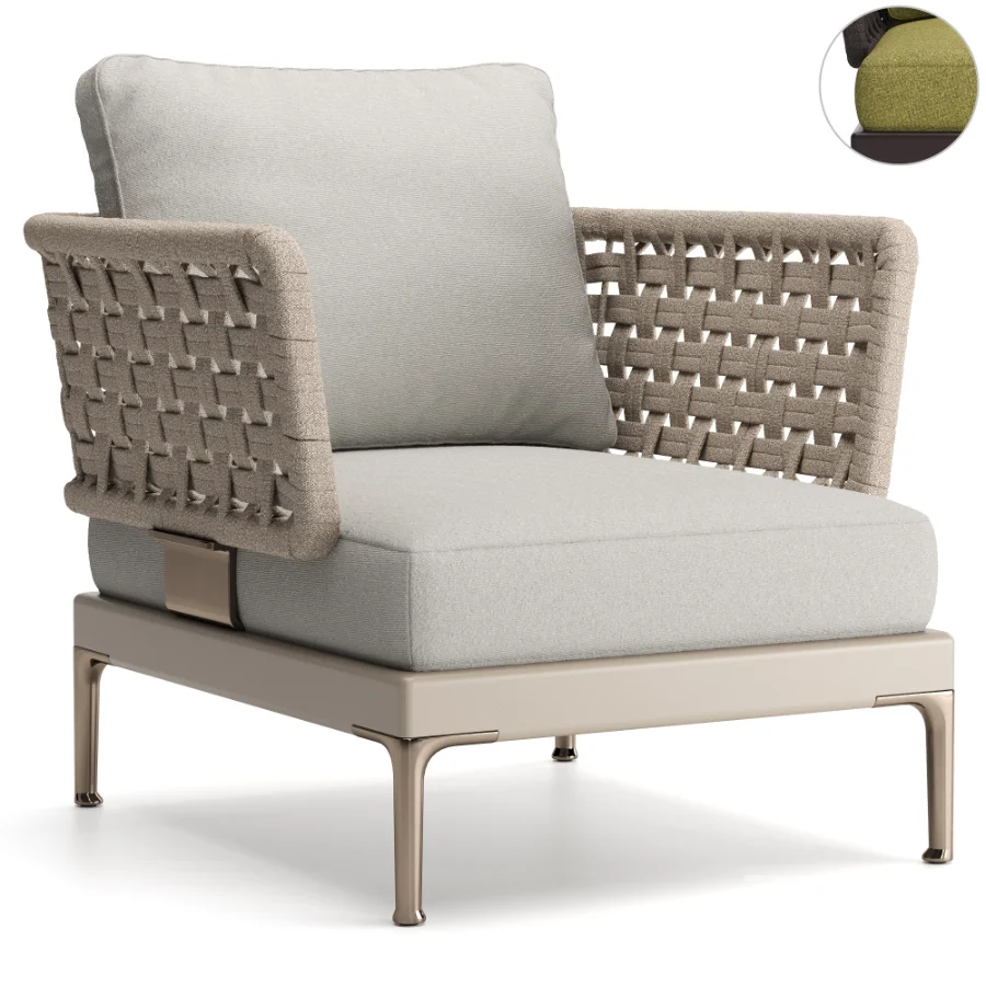 Patio Outdoor Small Armchair Image 2