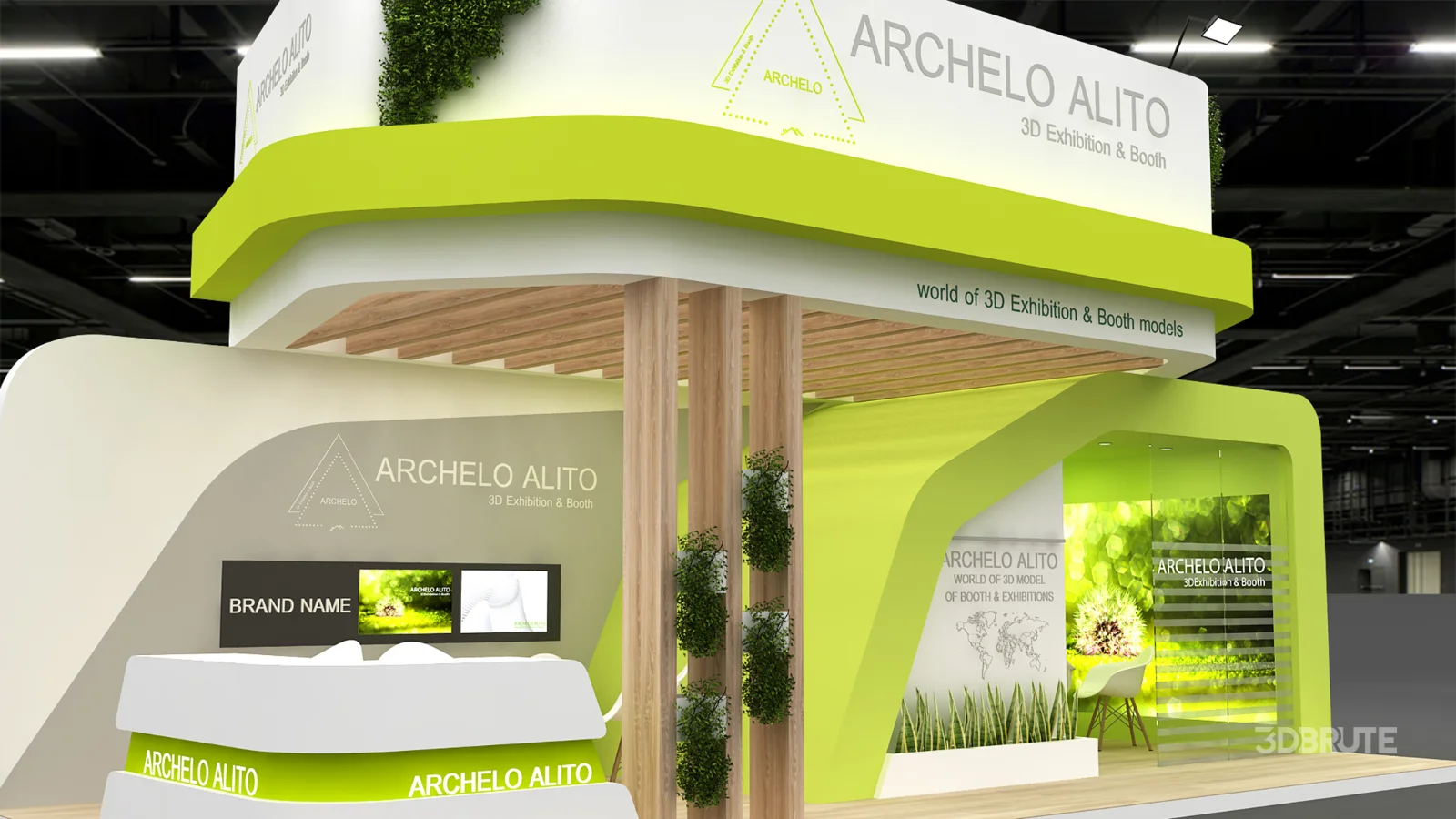 booth 3d model Image 3