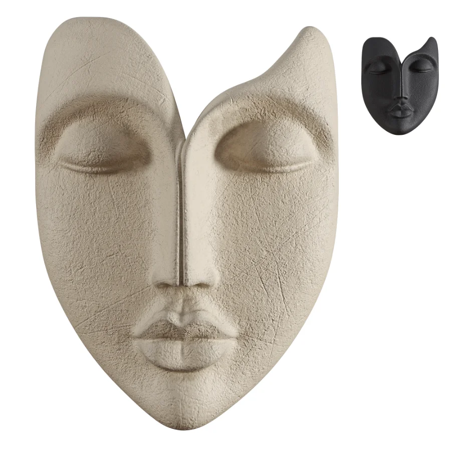 Cream Black Face Wall Art Image 1