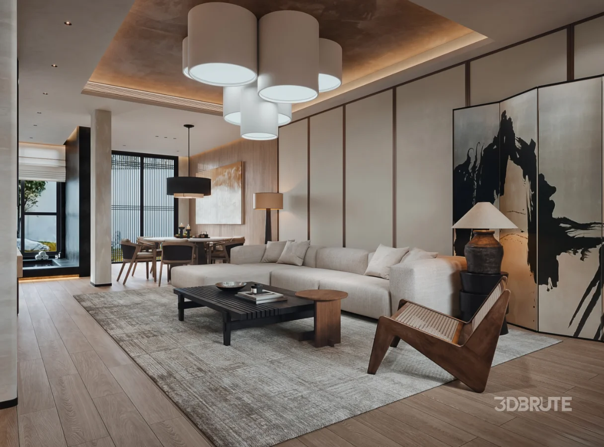 Japanese living and dining room Image 2