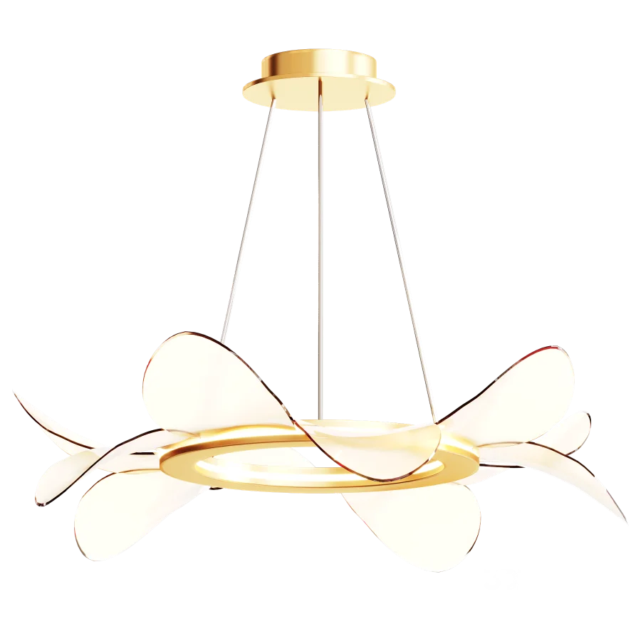 Italian LED Chandelier Flower Petals Image 1