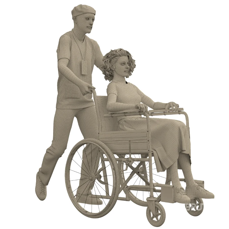 Nurse With a Patient in a Wheelchair Image 3