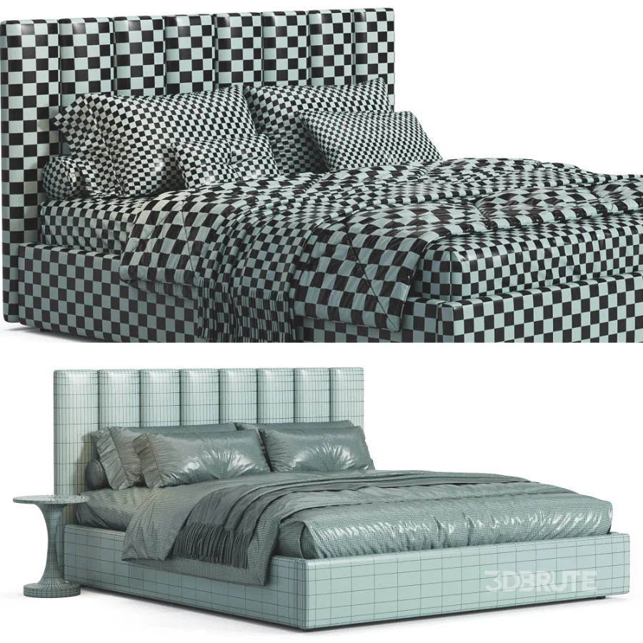 Emmett Channeled Low Profile Bed Image 2