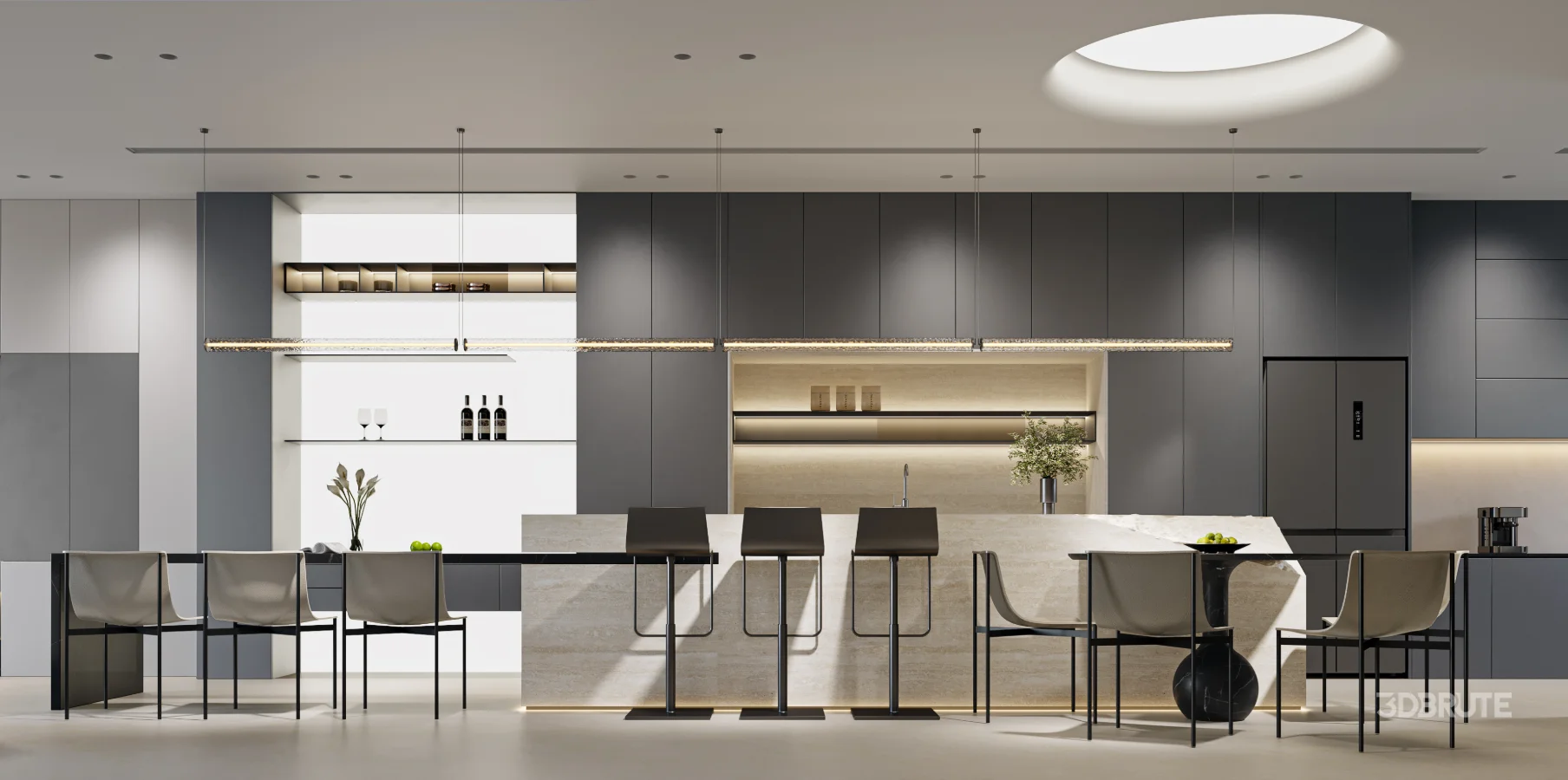 Modern living and dining room Image 1