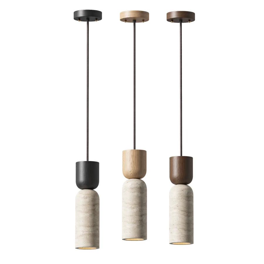 Traditional Vintage Round Column Pendant Lights Image 2