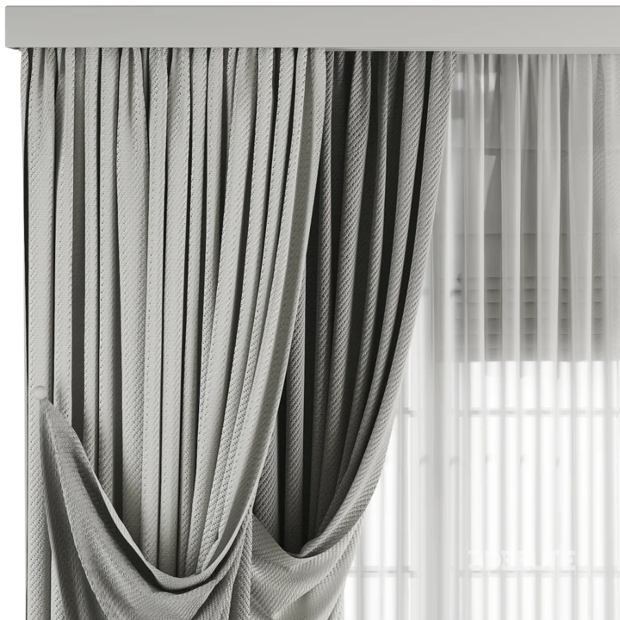 Silk and Cotton Curtain Set 101 Image 2