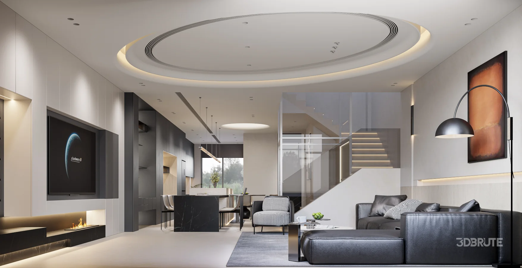 Modern living and dining room Image 4