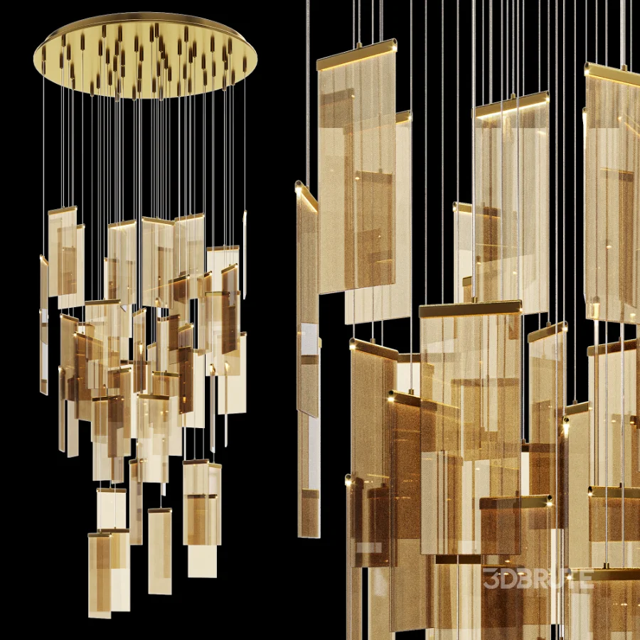 Modern Acrylic Creative Staircase Chandelier Image 6