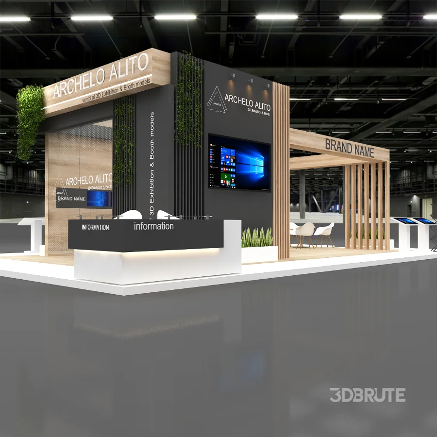 booth 3d model Image 1
