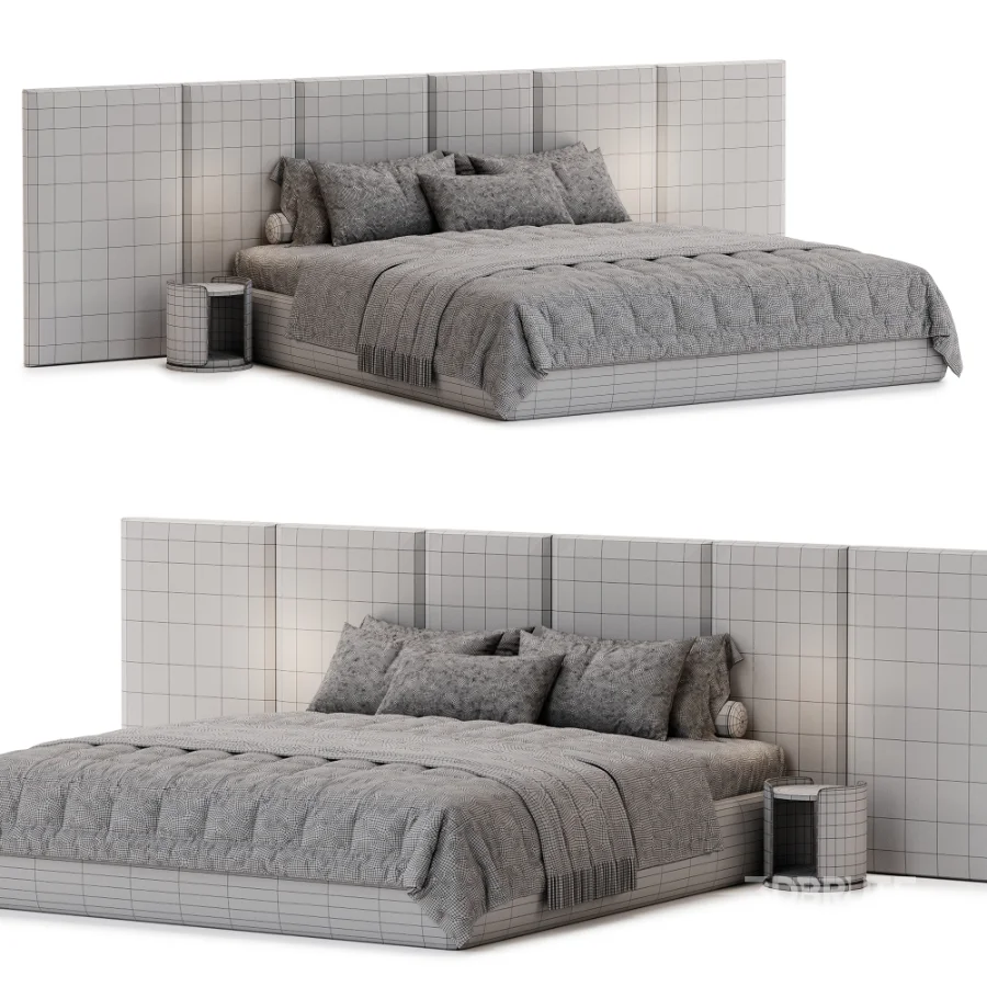 Bed Garda Design With Wide Headboard Image 4