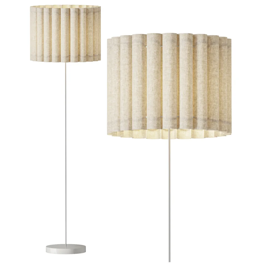 Linen Floor Lamp Lucina Image 1