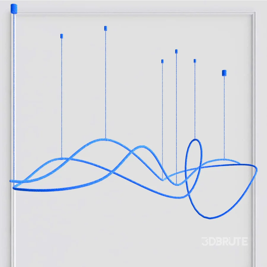 Line Art Geometry Chandelier Image 1