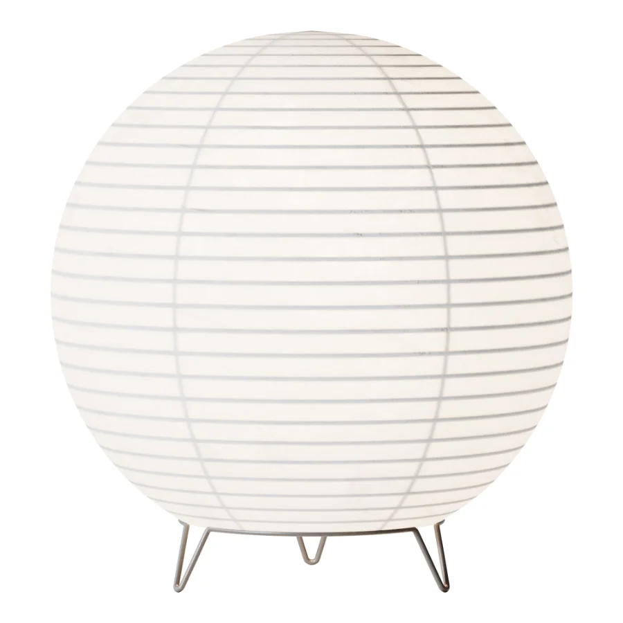 Round LED Japanese Style Lantern Rice Paper Desk Lamp Image 1