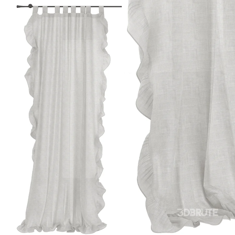 Curtains with ruffles Interstil Epilog cornice Image 2