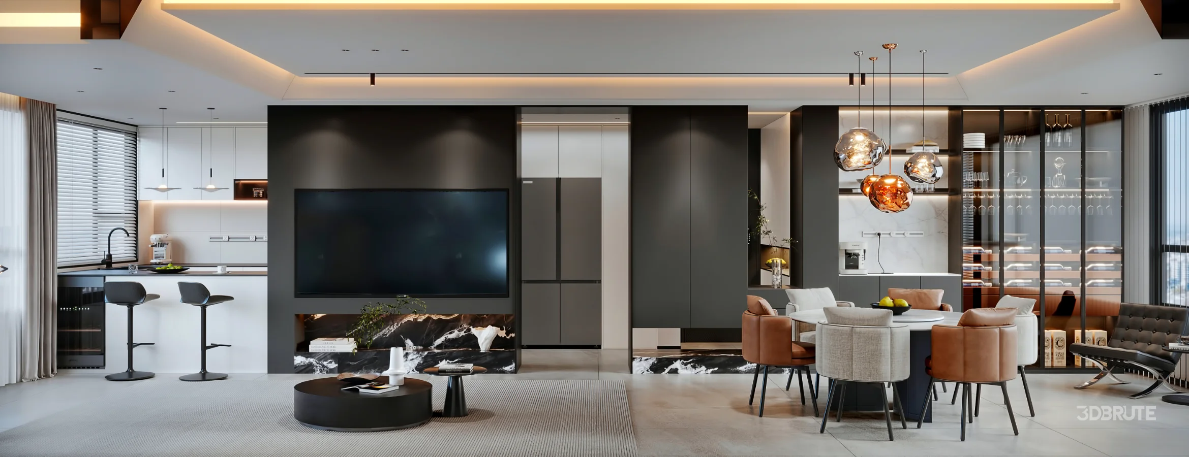 living room dining room Image 6