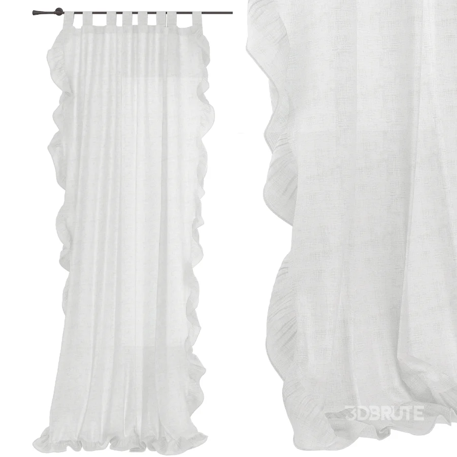 Curtains with ruffles Interstil Epilog cornice Image 3
