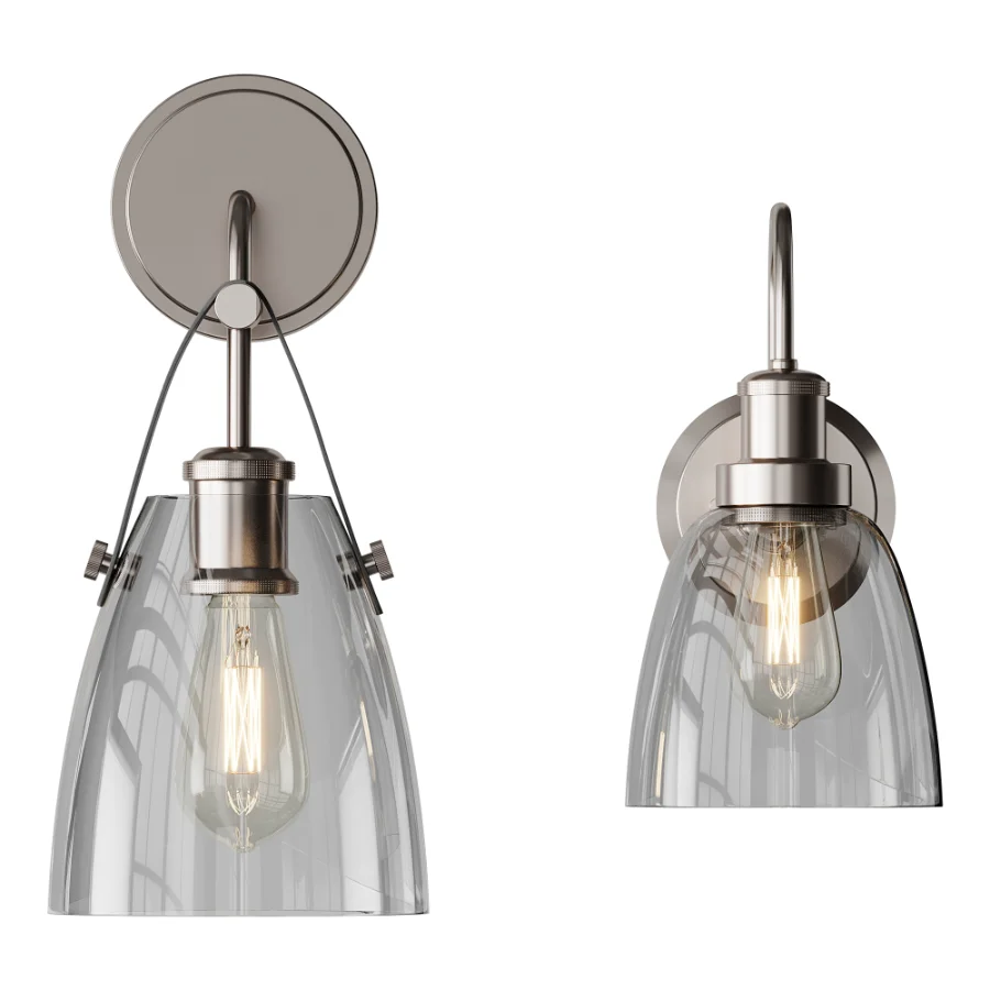 Glass and Leather And Versatile Bath Sconce Image 2