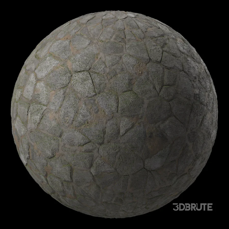 D283 BrushRock Pavement – Pbr 4k Seamless Image 1