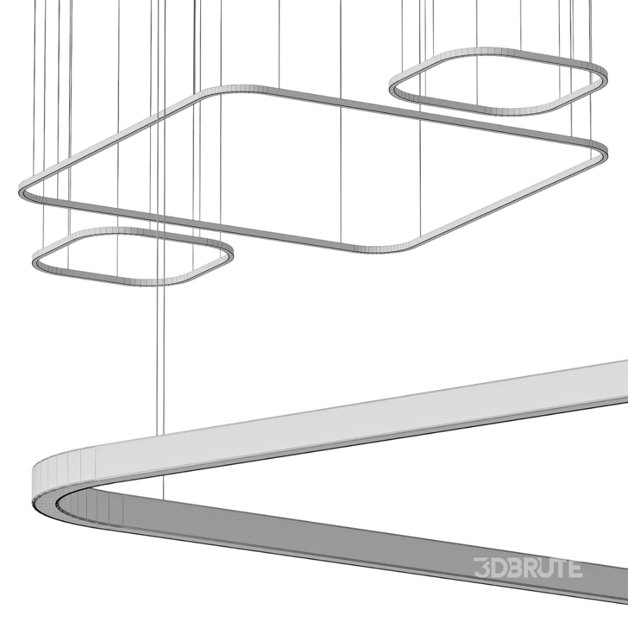 LEDS C4 Black Square Pendant Light Image 3