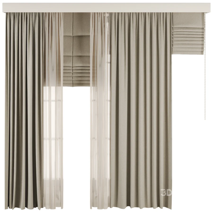 Silk and Cotton Curtain Set 100 Image 4