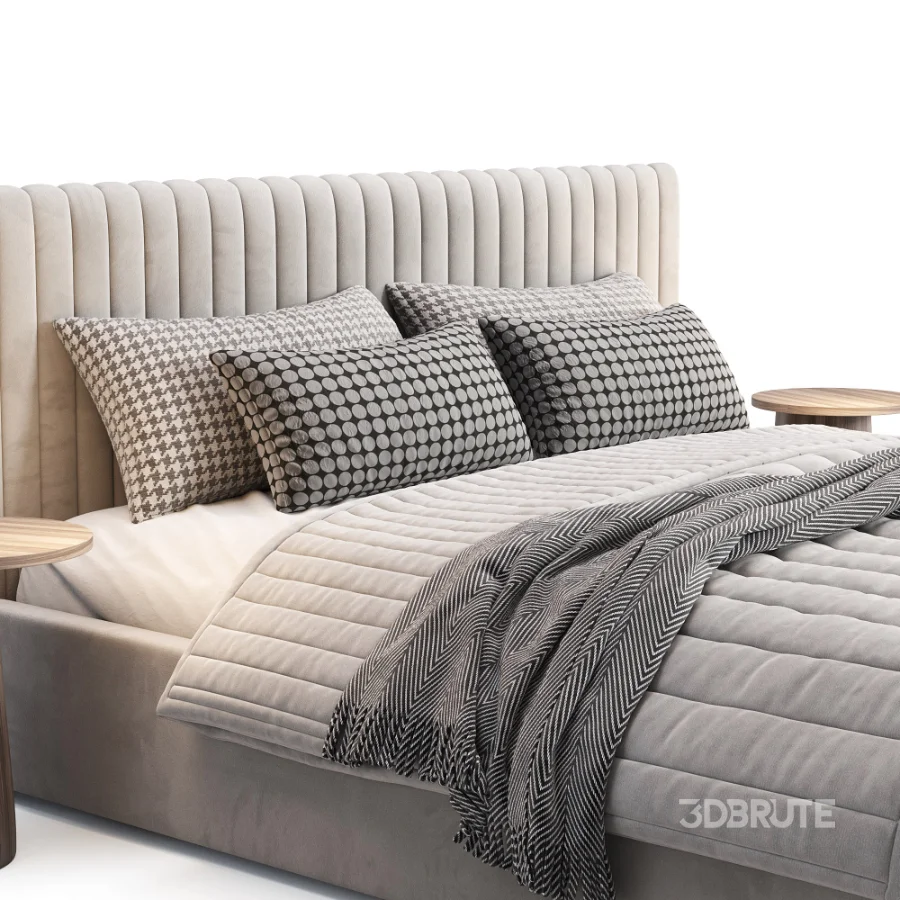 Isley Fabric Stripe Pattern Bed Image 5