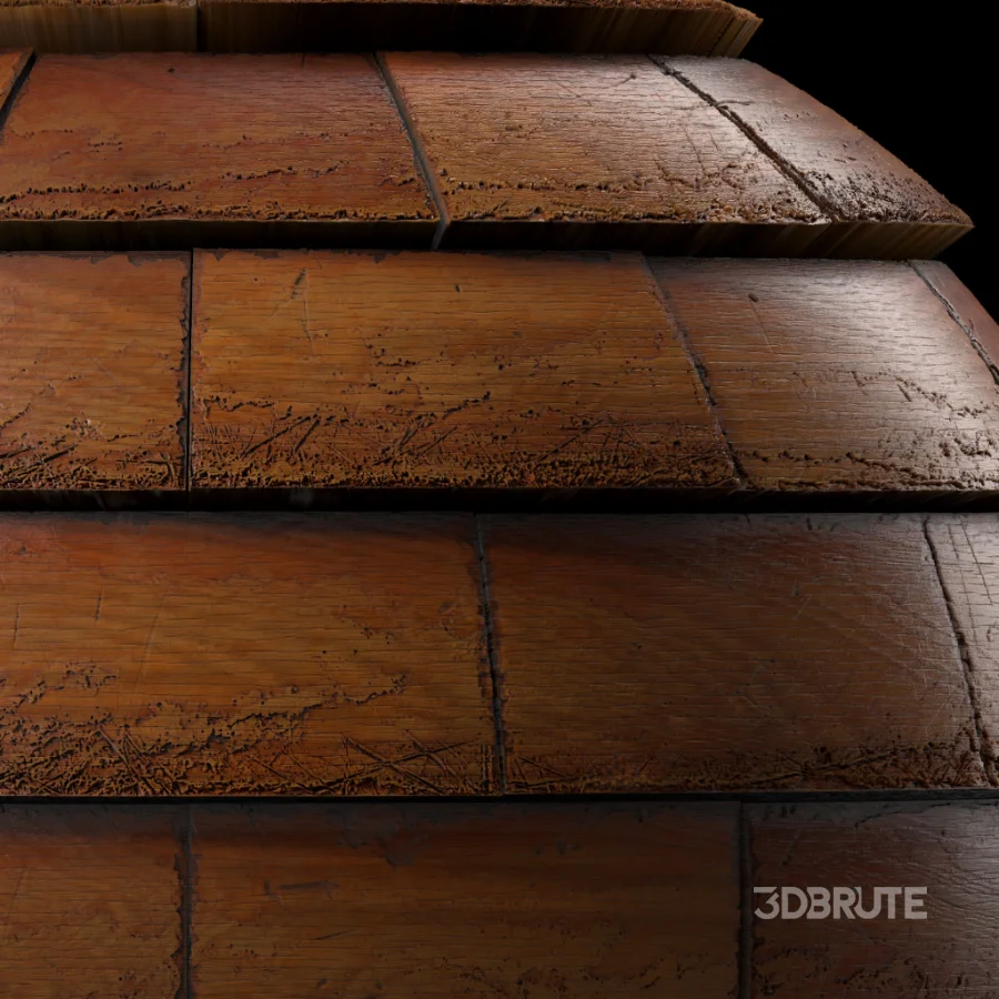 D261 Wood Roofing by Snow – Sbsar Seamless PBR 4k Image 2