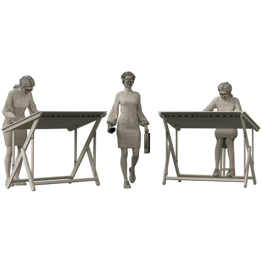 Female Engineer in 3 poses Image 3