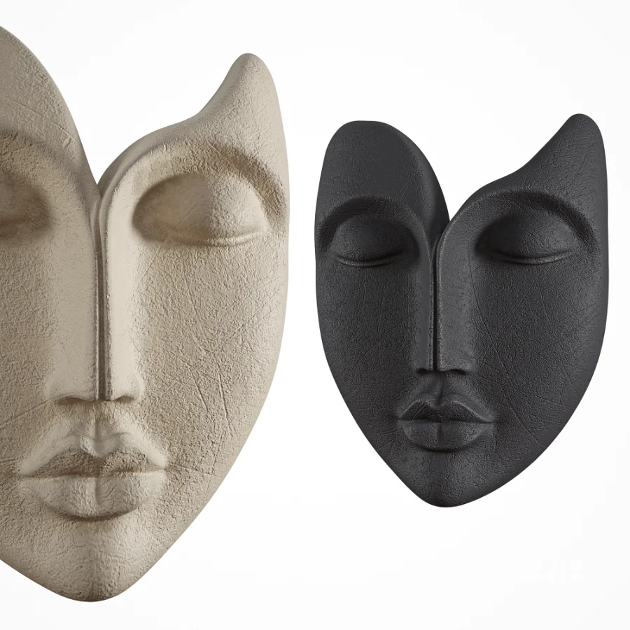 Cream Black Face Wall Art Image 5