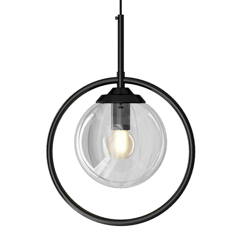 Gold Glass Hanging Lamp Image 3