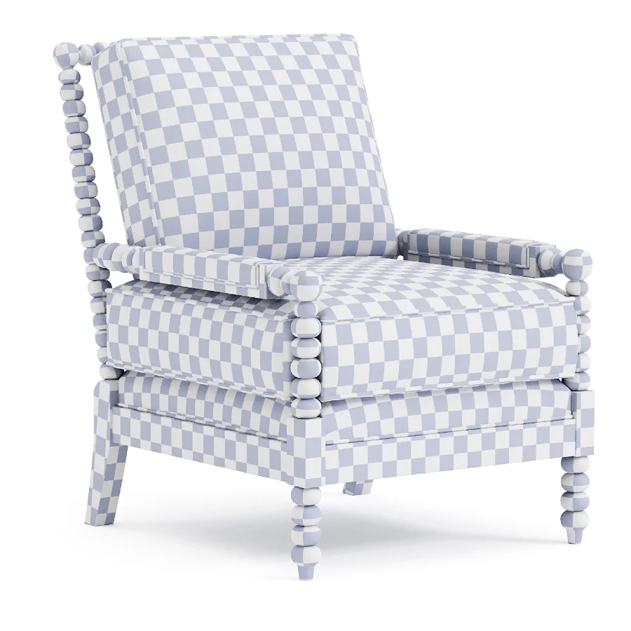 Drew Reversible Leather Spindle Chair Image 3