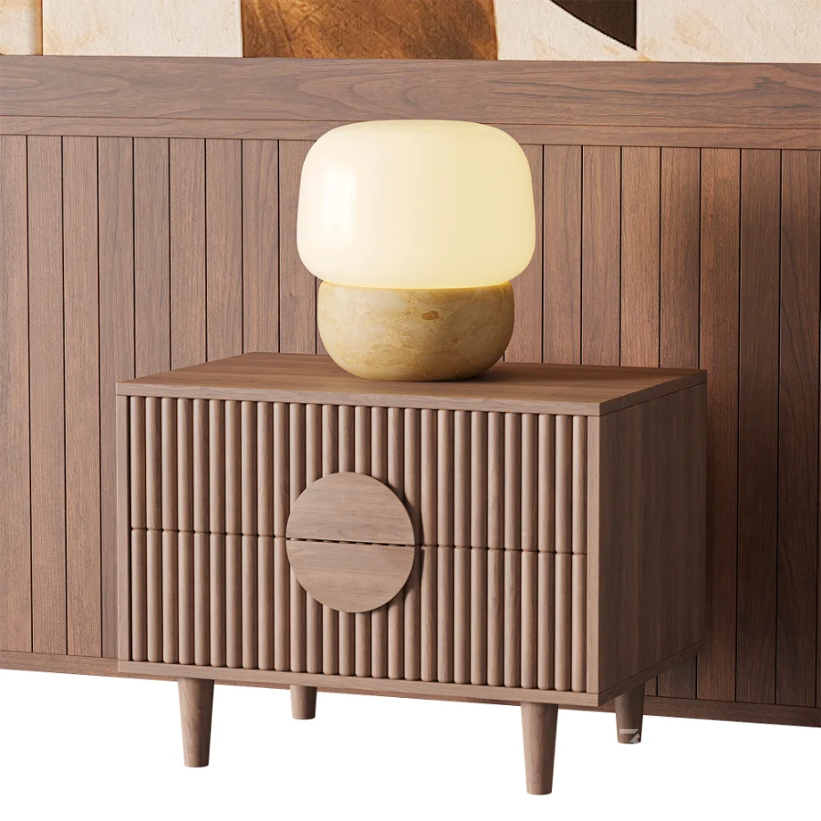 Mid-Century Organic Abstract Wall Mural Image 3