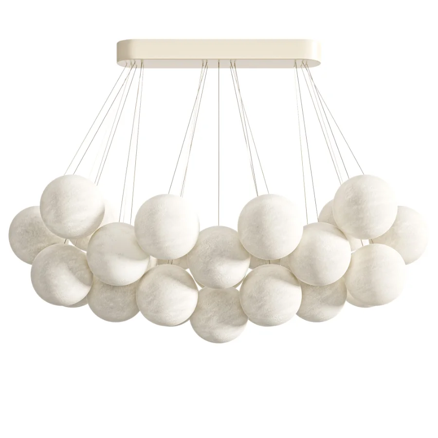 Setlla 27 Alabaster Ball Chandelier Image 1