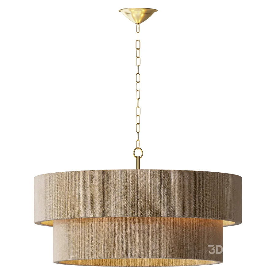 Kalini Double Drum Convertible Chandelier Image 2