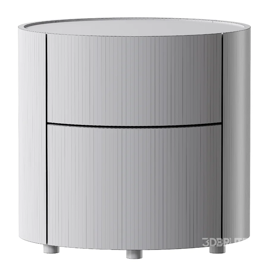 Japandi Side Table with Drawers Image 4