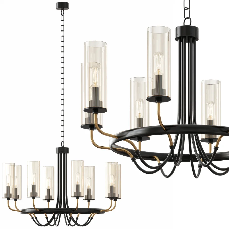 Elegant Modern Gold Chandelier By Staunton Henry Image 1