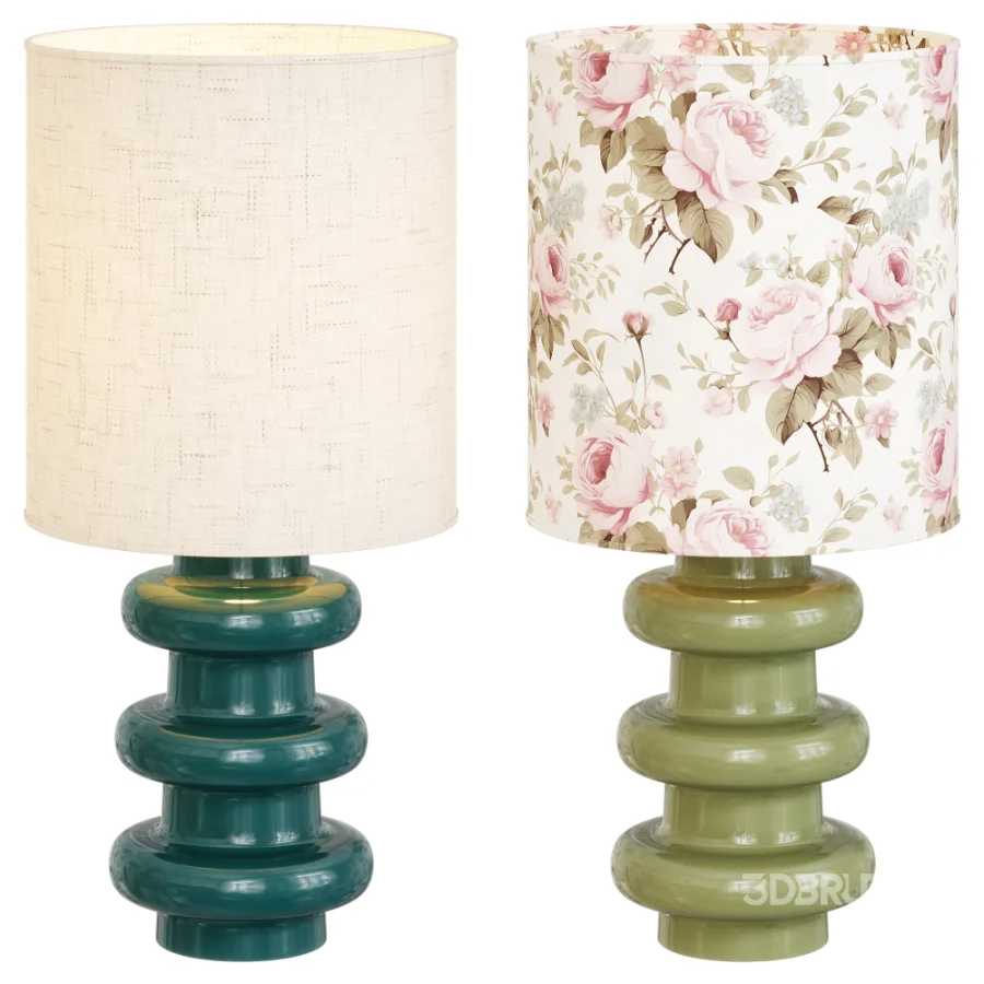 Petroleum Blue And Hemp Table Lamp Image 7