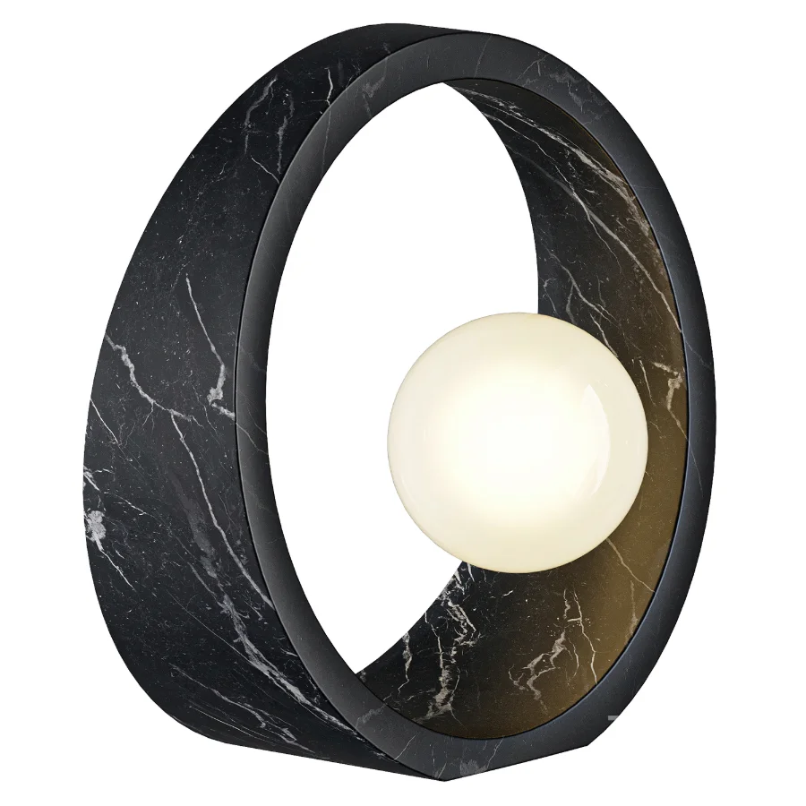 Marquinia Marble Ring Table Lamp Image 1