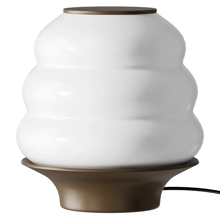 Jonathan Y White Brown LED Table Lamp Image 2
