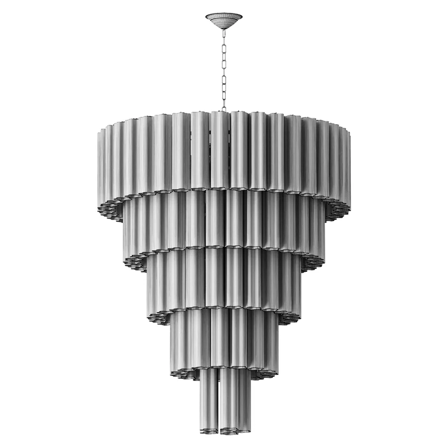 Contemporary Multicolor Tronchi Murano Glass Chandelier Image 1