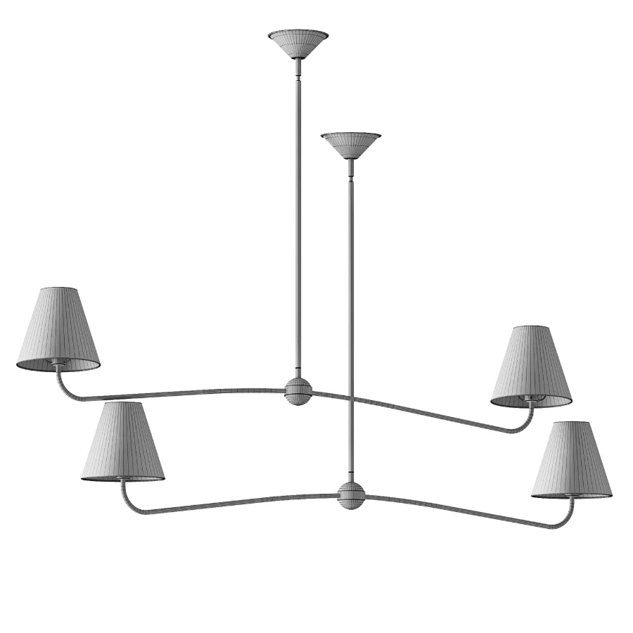 West Elm Simone Linear 2 Light Chandelier Image 4